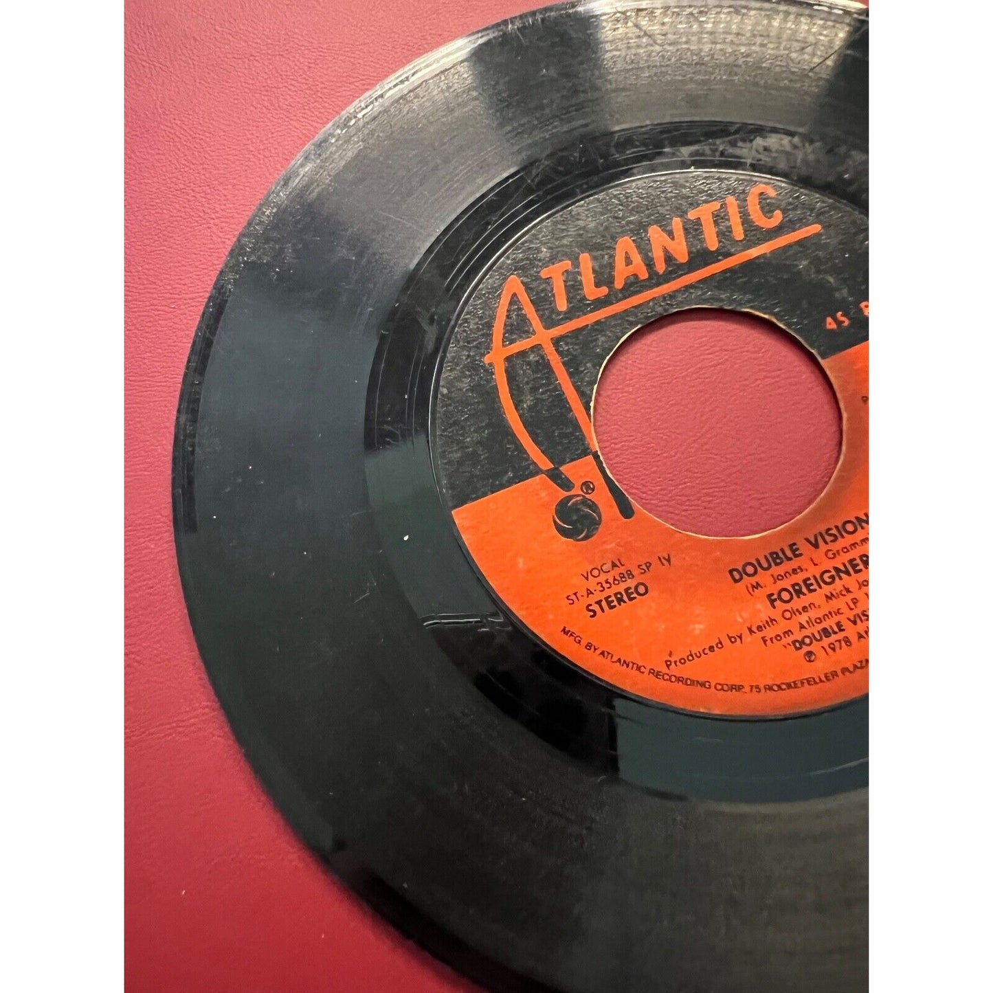 1978 FOREIGNER 45RPM 7” Atlantic Records “Double Vision” (J99-1)