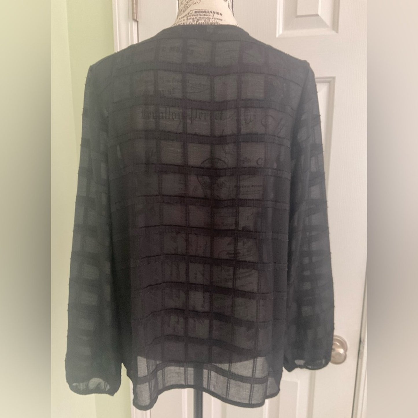 Counterparts Elegant Black Sheer Women's Top