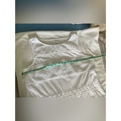 Talbots White Eyelet Sleeveless top