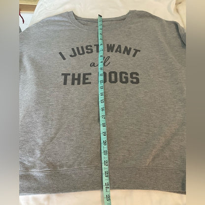 Zoe + Live Sweatshirt with long sleeves and scoop neckline for the dog lover.