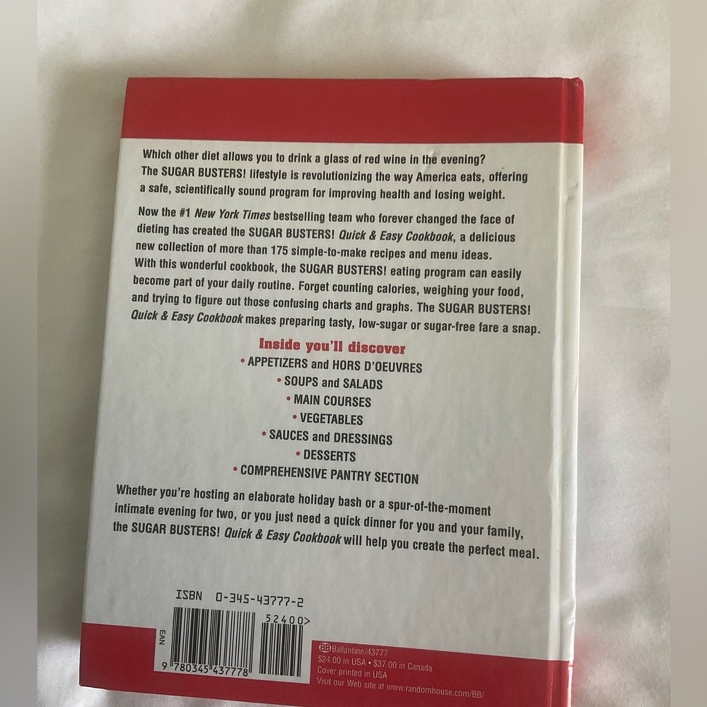 Sugar Busters! Quick & Easy Cookbook