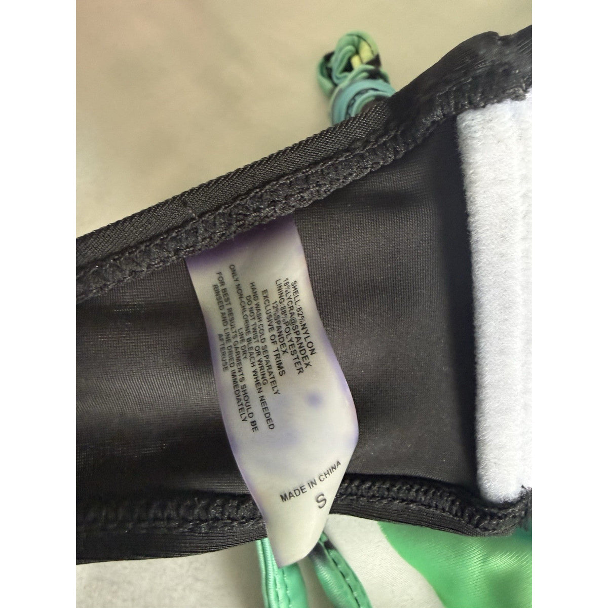 Swimsuit - bikini 2 PIECES  black&green