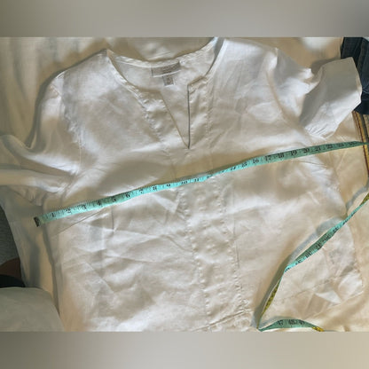 Charter Club White Linen Blouse
