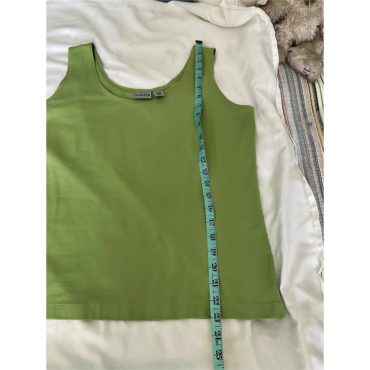 Chico's Microfiber Tank Top Green Size 2