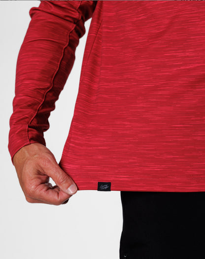 Sunday Swagger - Men's Performance Q-Zip - Crimson