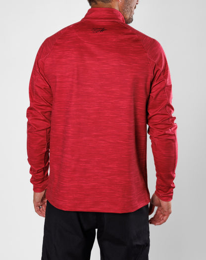 Sunday Swagger - Men's Performance Q-Zip - Crimson