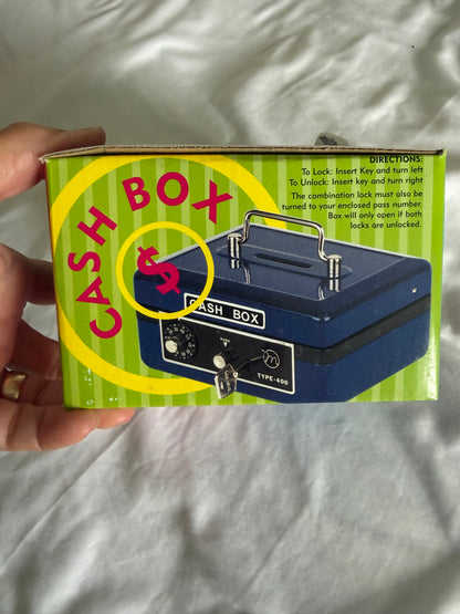 Unbranded Blue Kids Cash Box with Lock