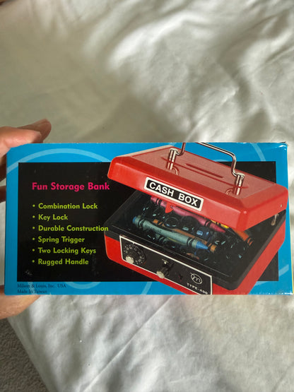 Unbranded Blue Kids Cash Box with Lock