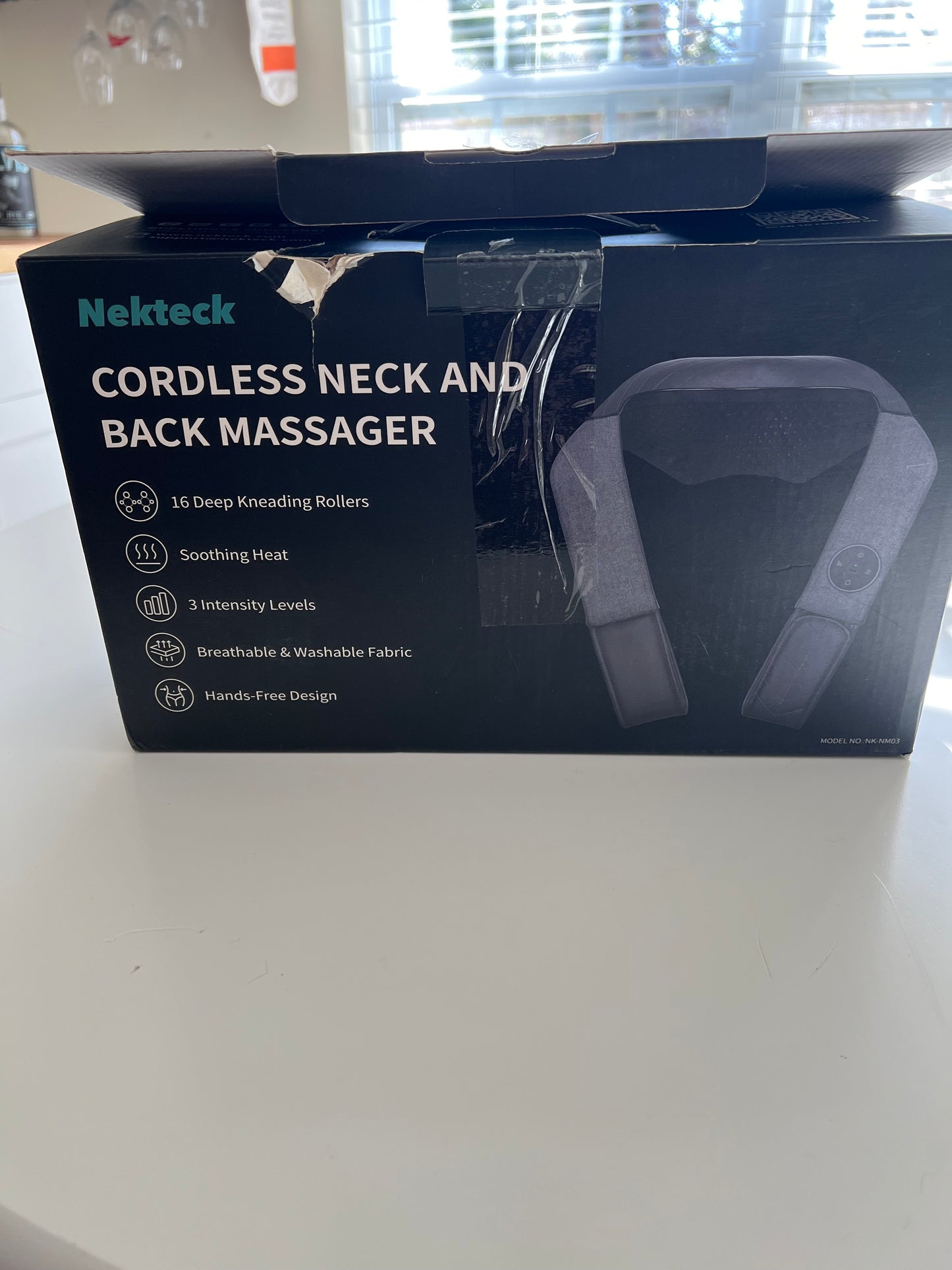 Nekteck Cordless Neck and Back Massager for Pain Relief Deep Tissue