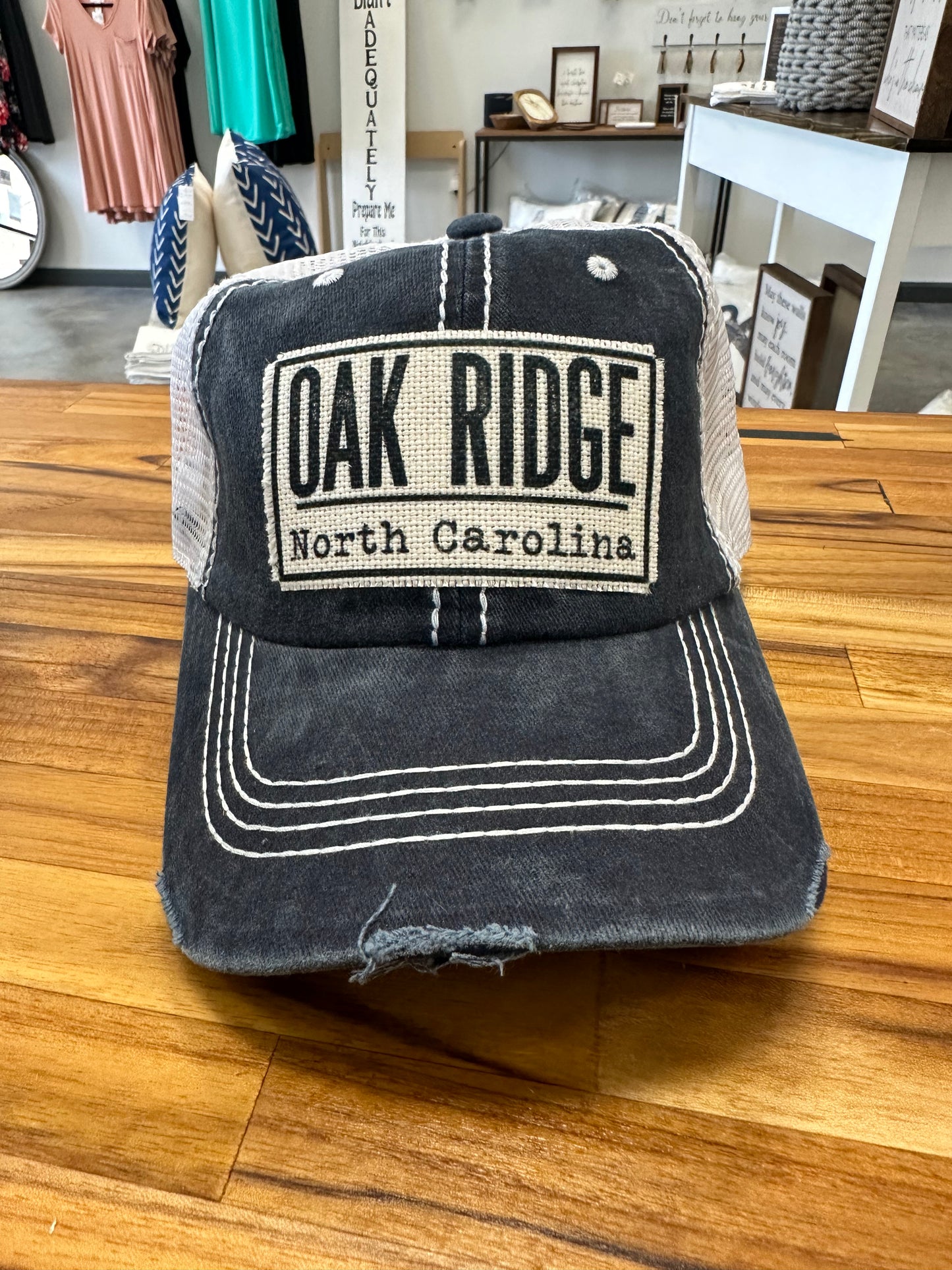dkhandmade - Oak Ridge Blue and White Mesh Hat