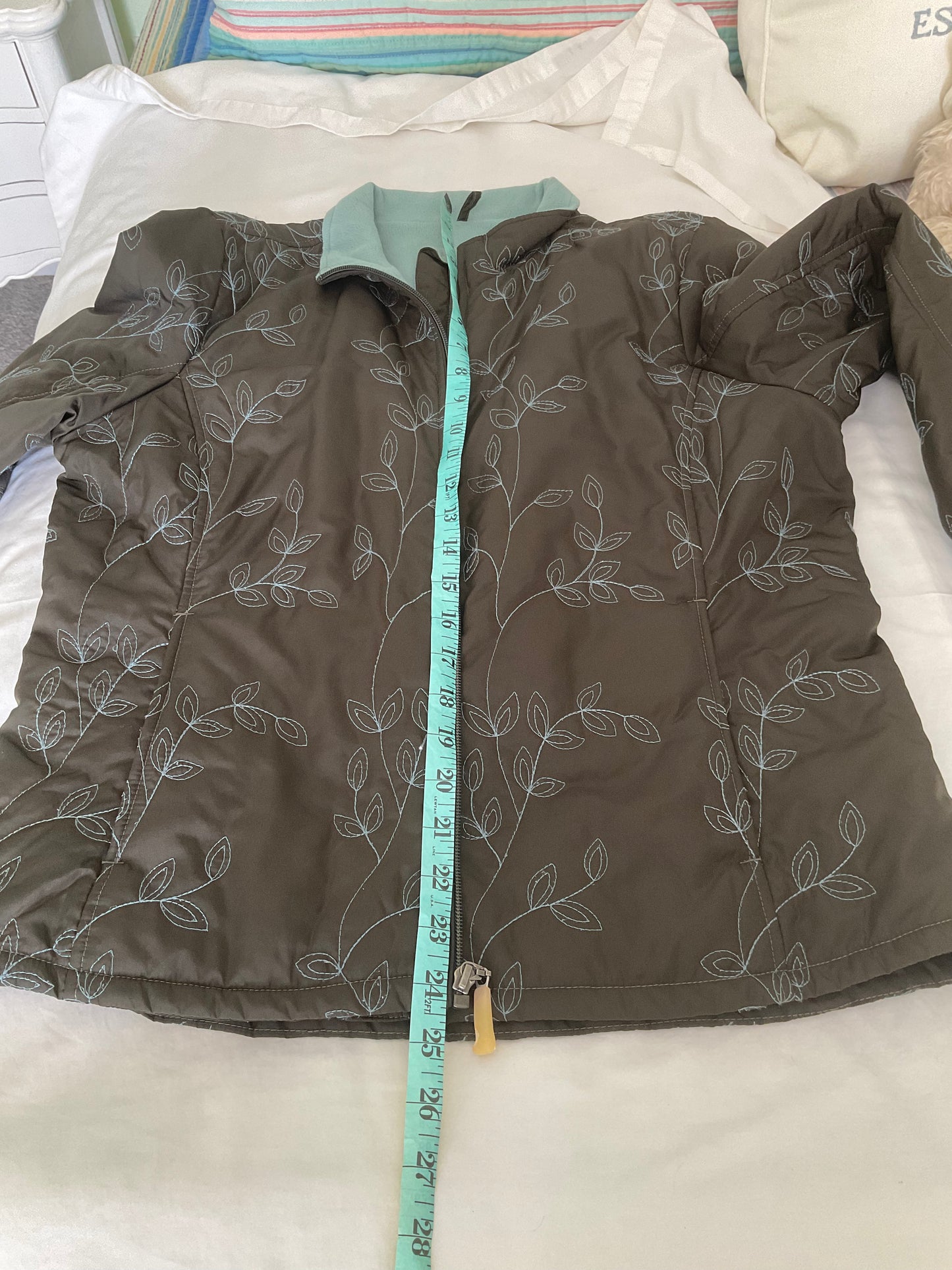 Eddie Bauer zip up jacket - Brown/Blue