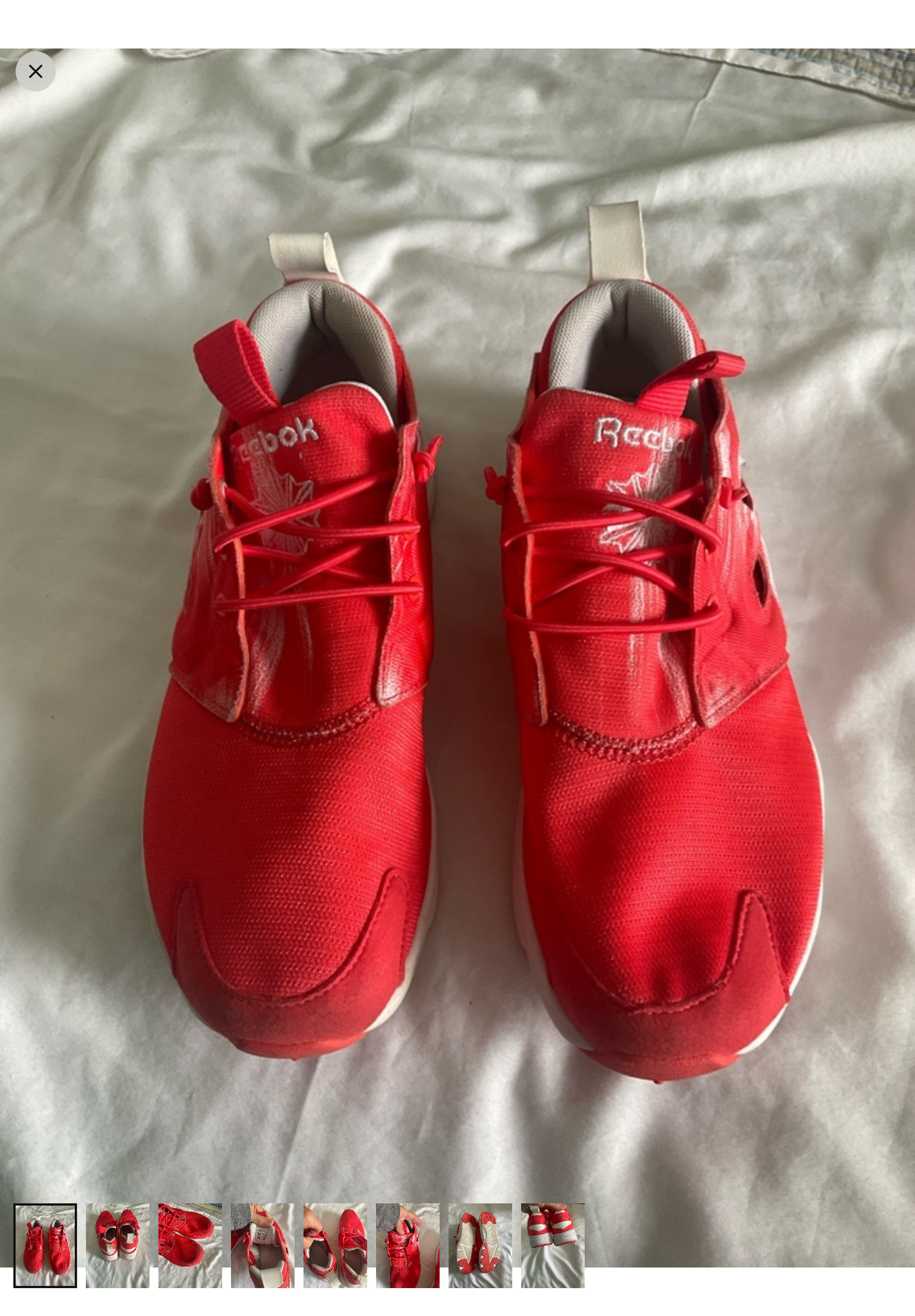 Reebok Red Lightweight Athletic Sneakers