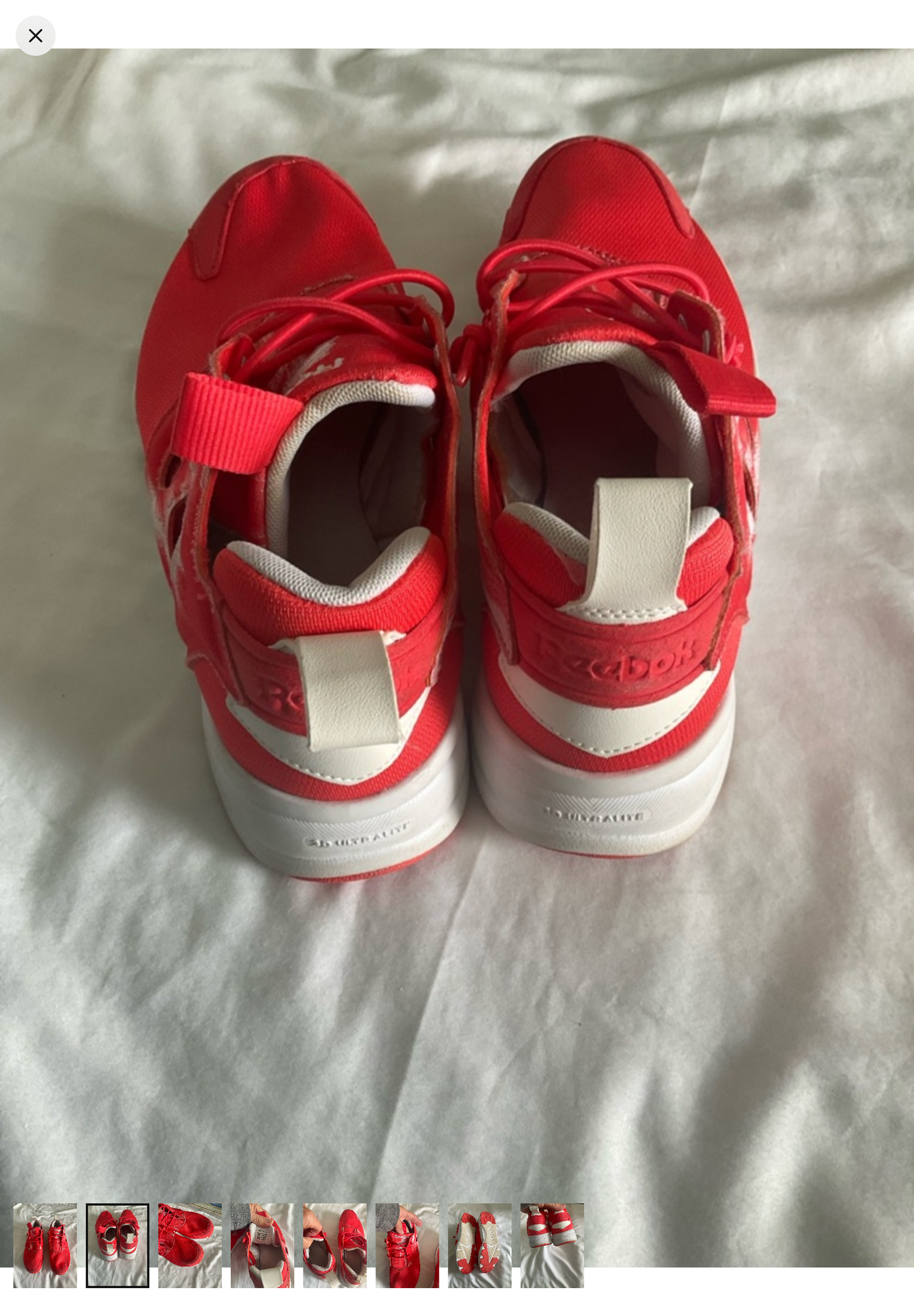 Reebok Red Lightweight Athletic Sneakers