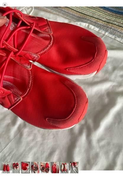 Reebok Red Lightweight Athletic Sneakers
