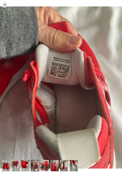 Reebok Red Lightweight Athletic Sneakers