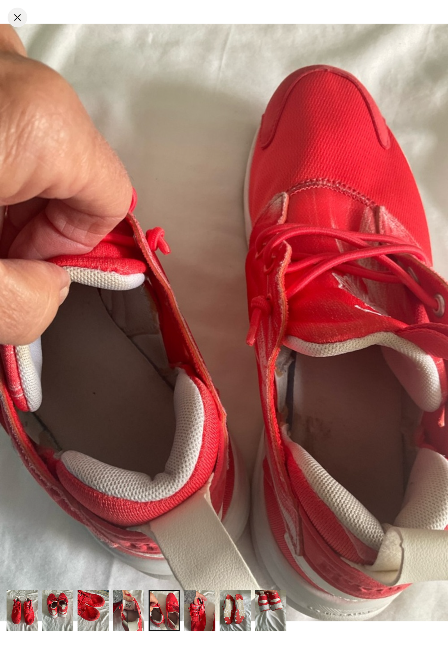 Reebok Red Lightweight Athletic Sneakers
