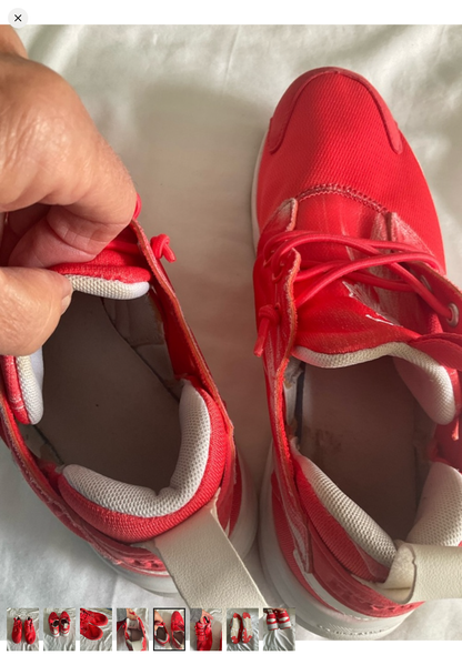 Reebok Red Lightweight Athletic Sneakers