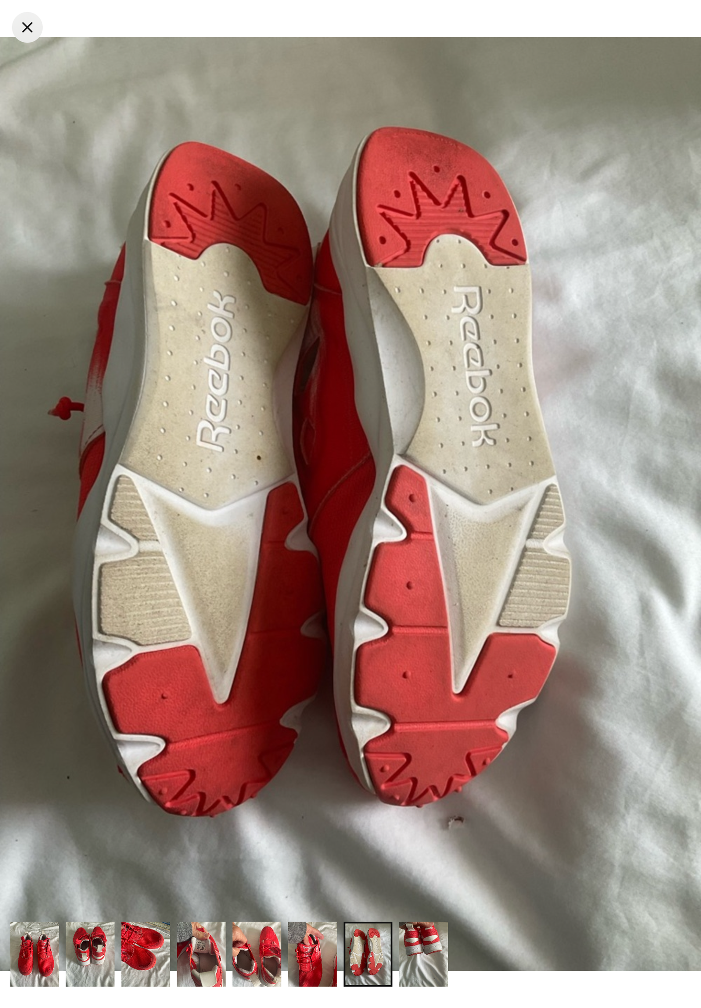 Reebok Red Lightweight Athletic Sneakers