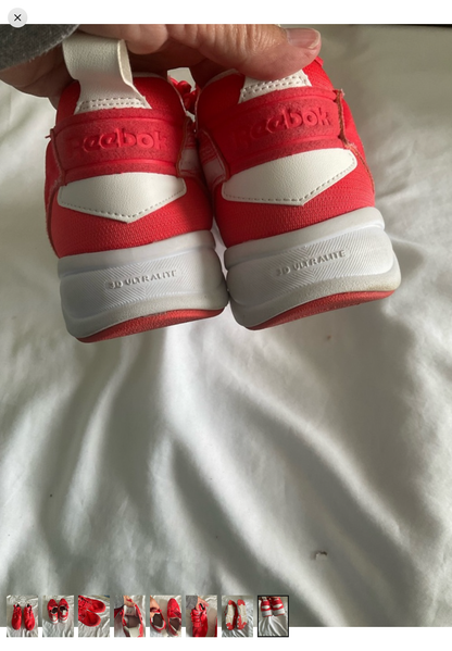 Reebok Red Lightweight Athletic Sneakers