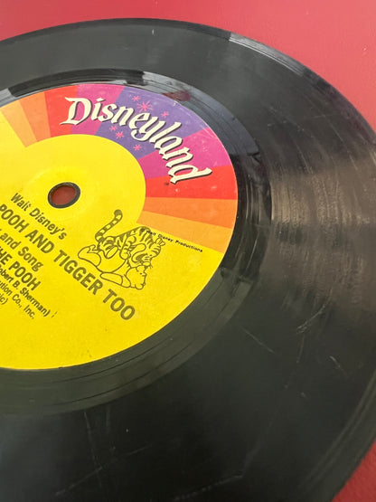 DISNEY Disneyland Winnie the Pooh and Tigger Too 45 RPM 366 From 1977