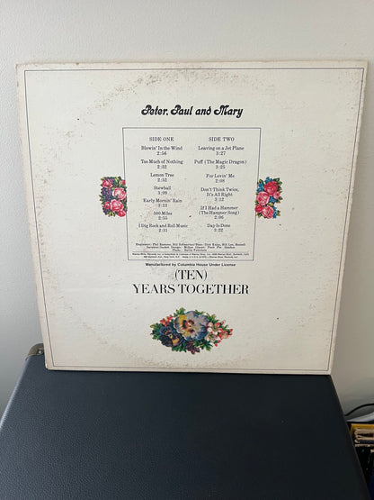 The Best of Peter Paul and Mary 10 Years Together Warner Bros 1970 Vinyl LP!