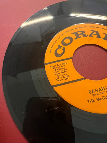 McGuire Sisters 45 RPM Record-Sugartime/Banana Split