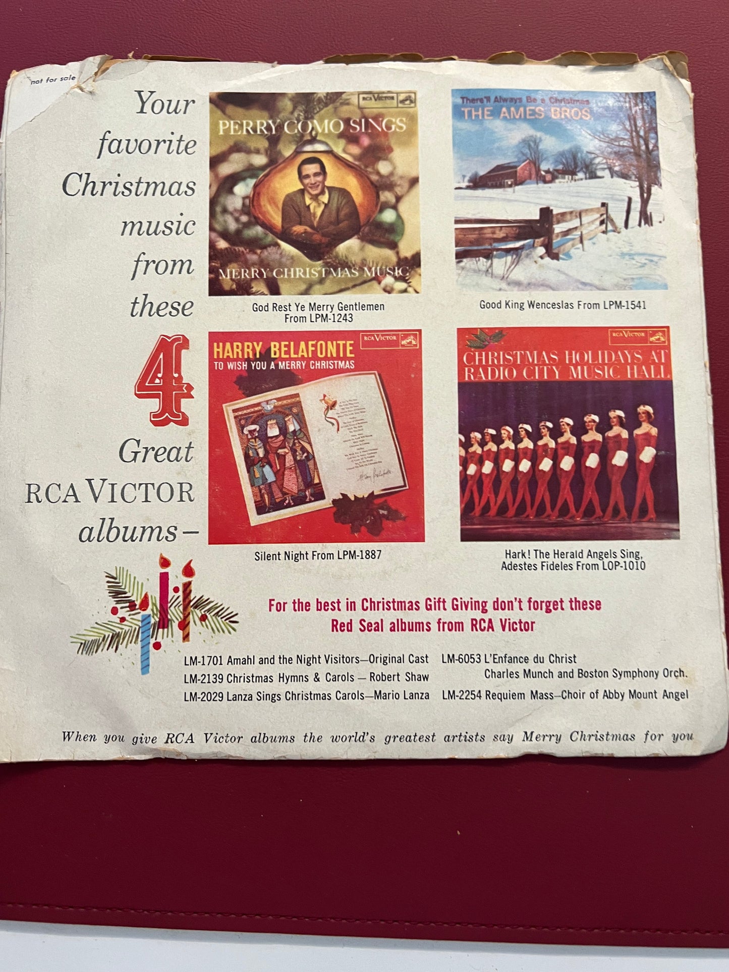 Merry Christmas from your RCA Victor Record Dealer  7" 45  VARIOUS