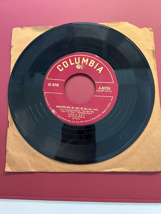 Doris Day "Whatever Will Be Will Be"/ "I've Gotta Sing Away These Blues" 45rpm Vinyl