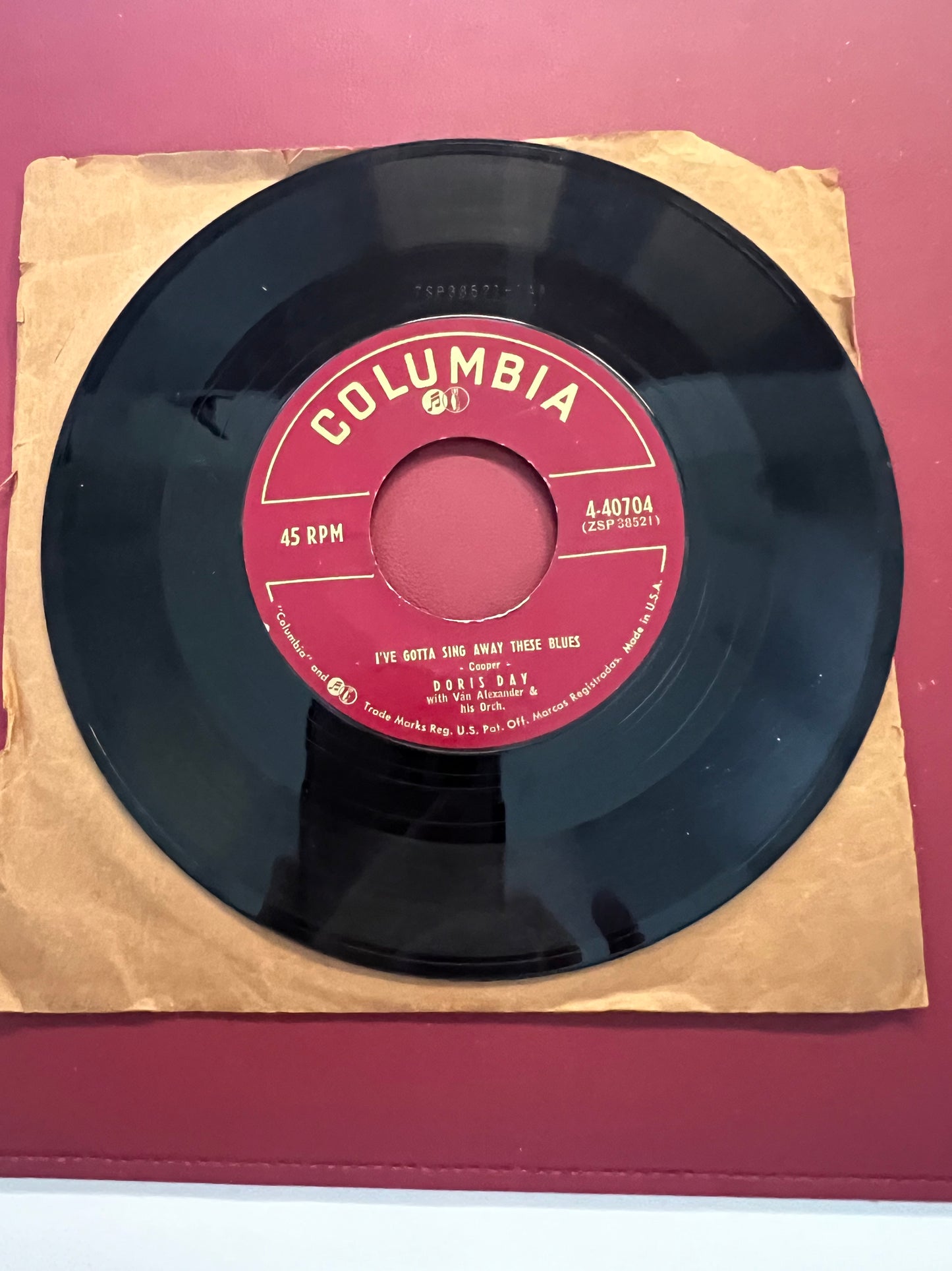 Doris Day "Whatever Will Be Will Be"/ "I've Gotta Sing Away These Blues" 45rpm Vinyl