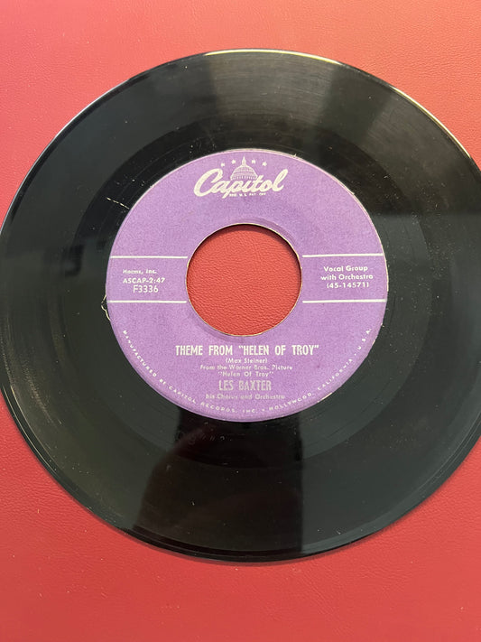 Les Baxter Theme From Helen of Troy / The Poor People of Paris 45 RPM Capitol