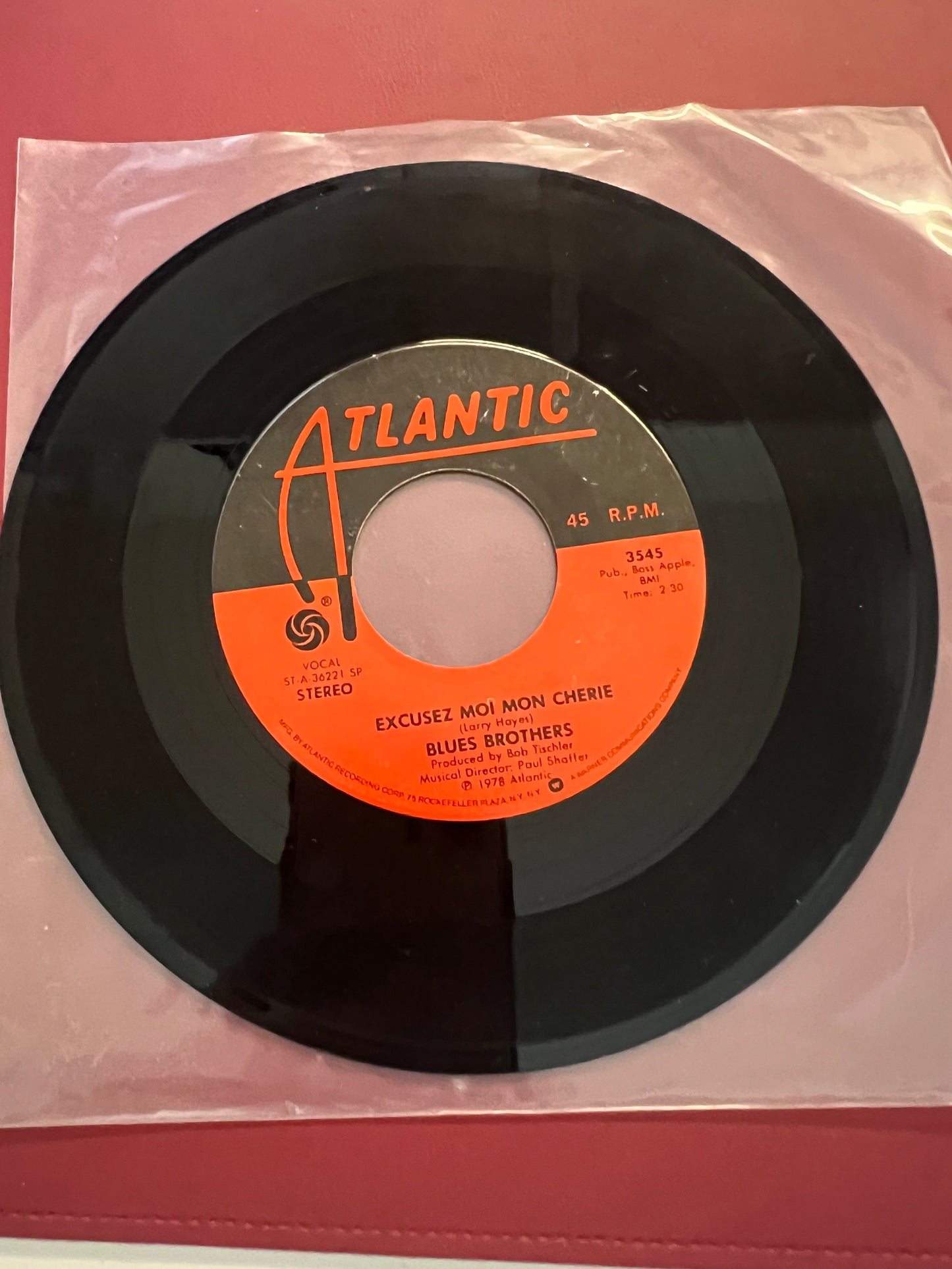 Blues Brothers Soul Man / Excusez Moi Mon Cherie 45 Soul Funk 1978 Atlantic