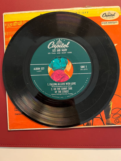 LES PAUL & MARY FORD: les and mary, part 1 CAPITOL 7" EP 45 RPM