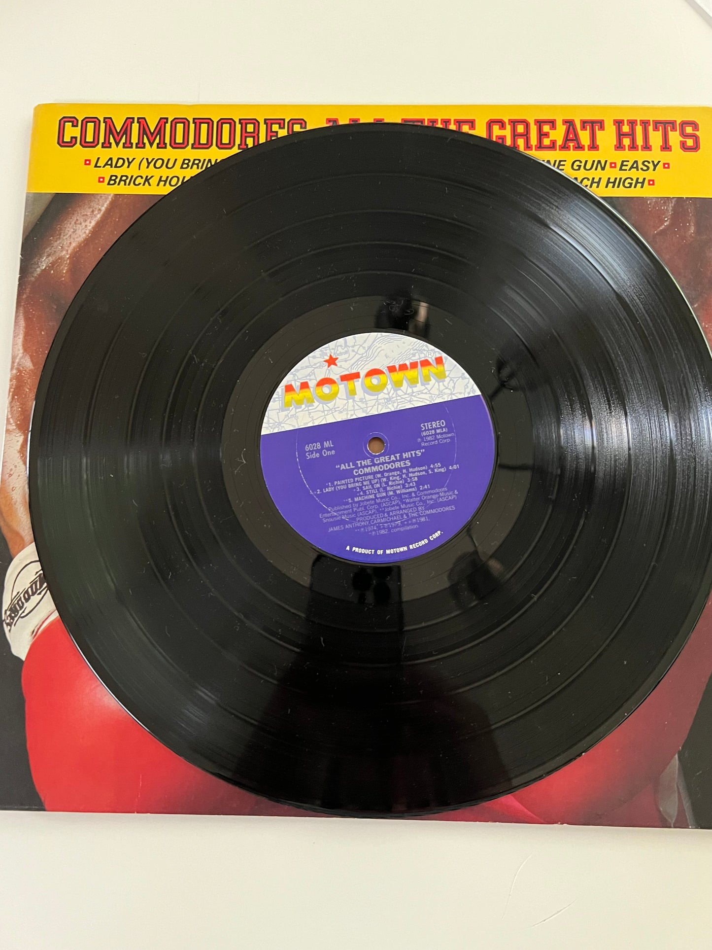 Commodores~All The Great Hits~LP Vinyl~Motown 6028ML~First Press~1982