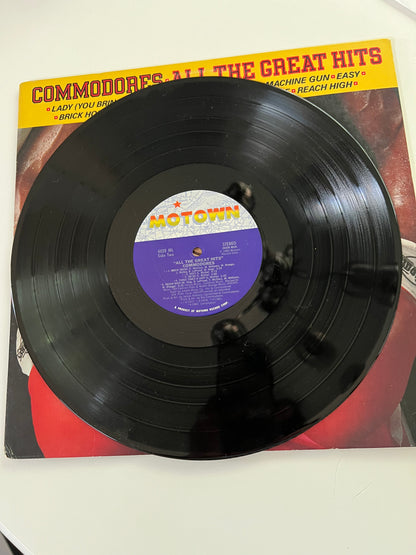 Commodores~All The Great Hits~LP Vinyl~Motown 6028ML~First Press~1982