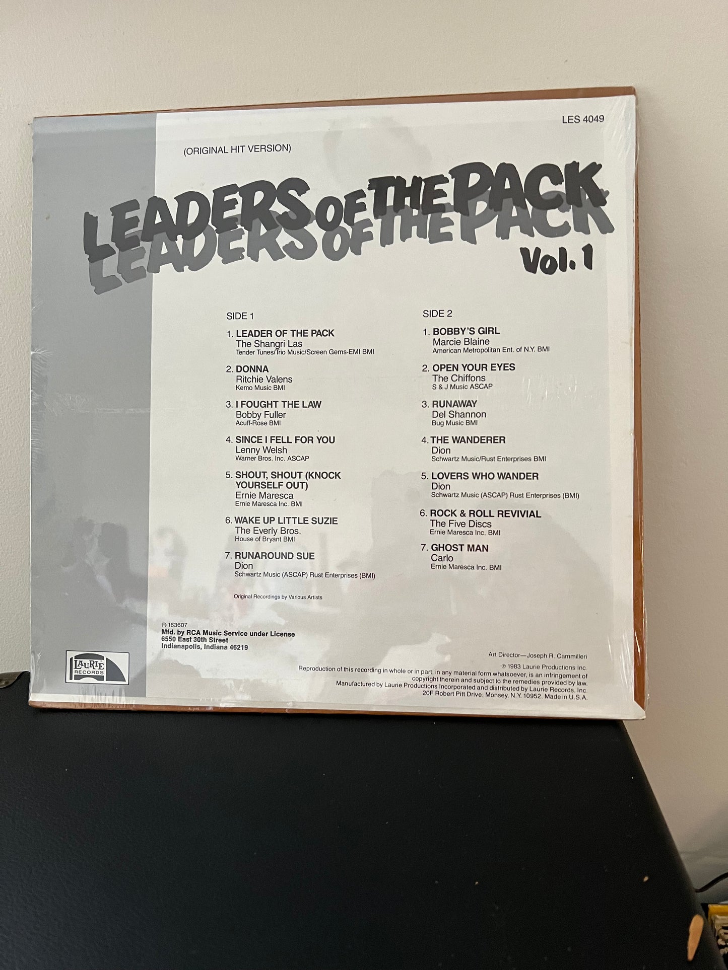 Leaders Of The Pack Vol. 1 LP 1983 Laurie Records RCA Music