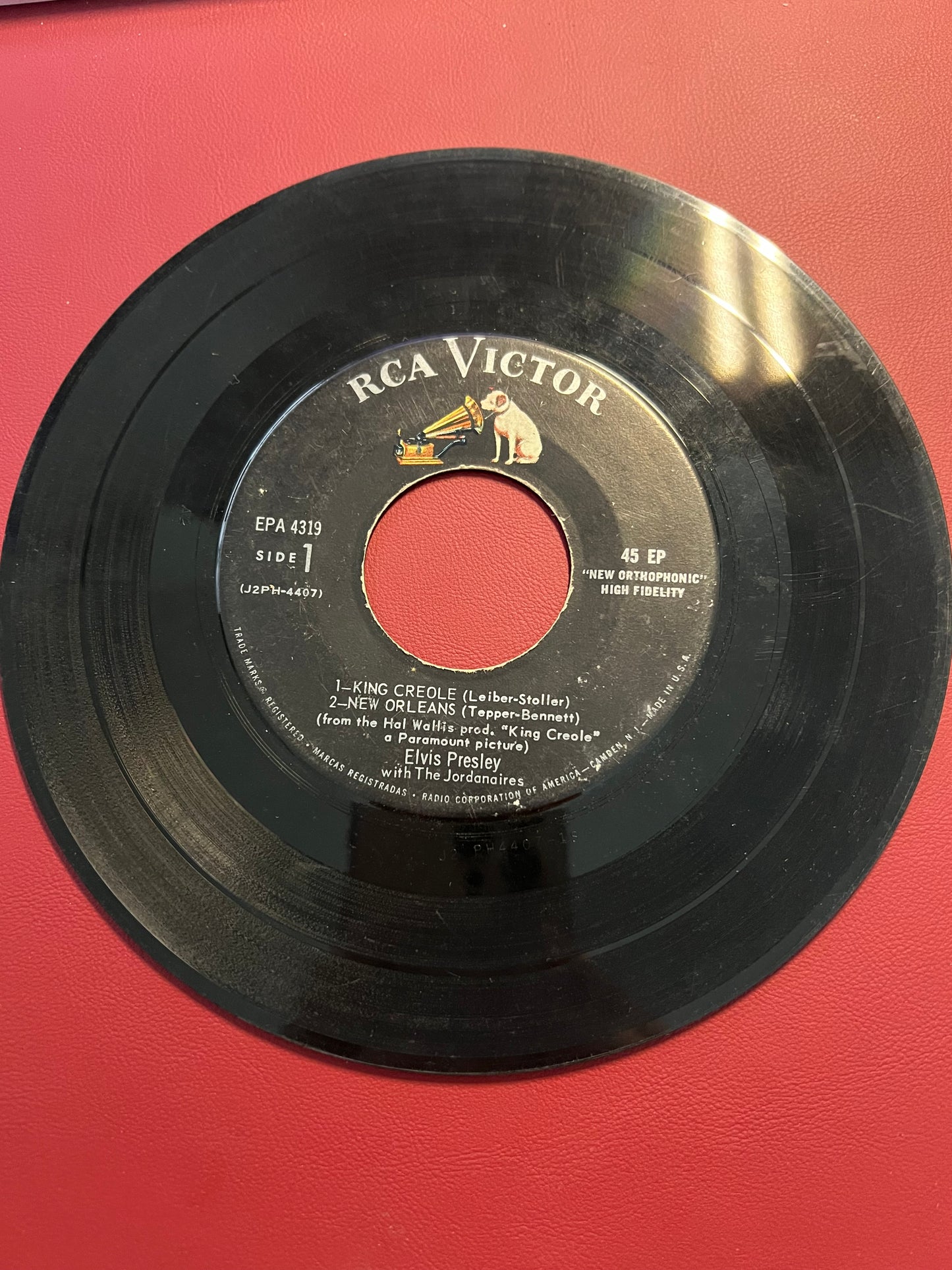 ELVIS PRESLEY "KING CREOLE" EP 1958 RCA EPA-4319