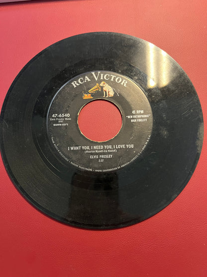 Elvis Presley I Want You I Need You I Love You/My Baby Left Me 7” RCA 47-6540