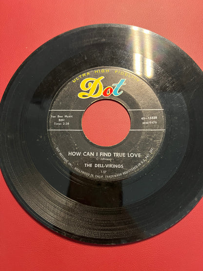 The Del-Vikings- Come Go With Me/ How Can I Find True Love 45 7"