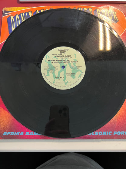 Afrika Bambaataa & Soul Sonic Force "Planet Rock" 12" Vinyl Record Tommy Boy