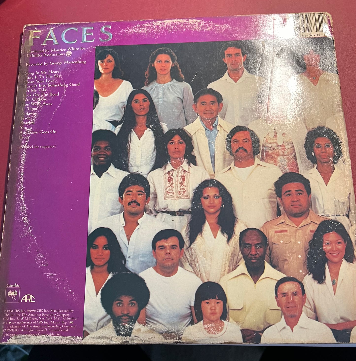 EARTH WIND & FIRE Faces 2 LP Set Vinyl 1980 Album embossed cover Funk Disco