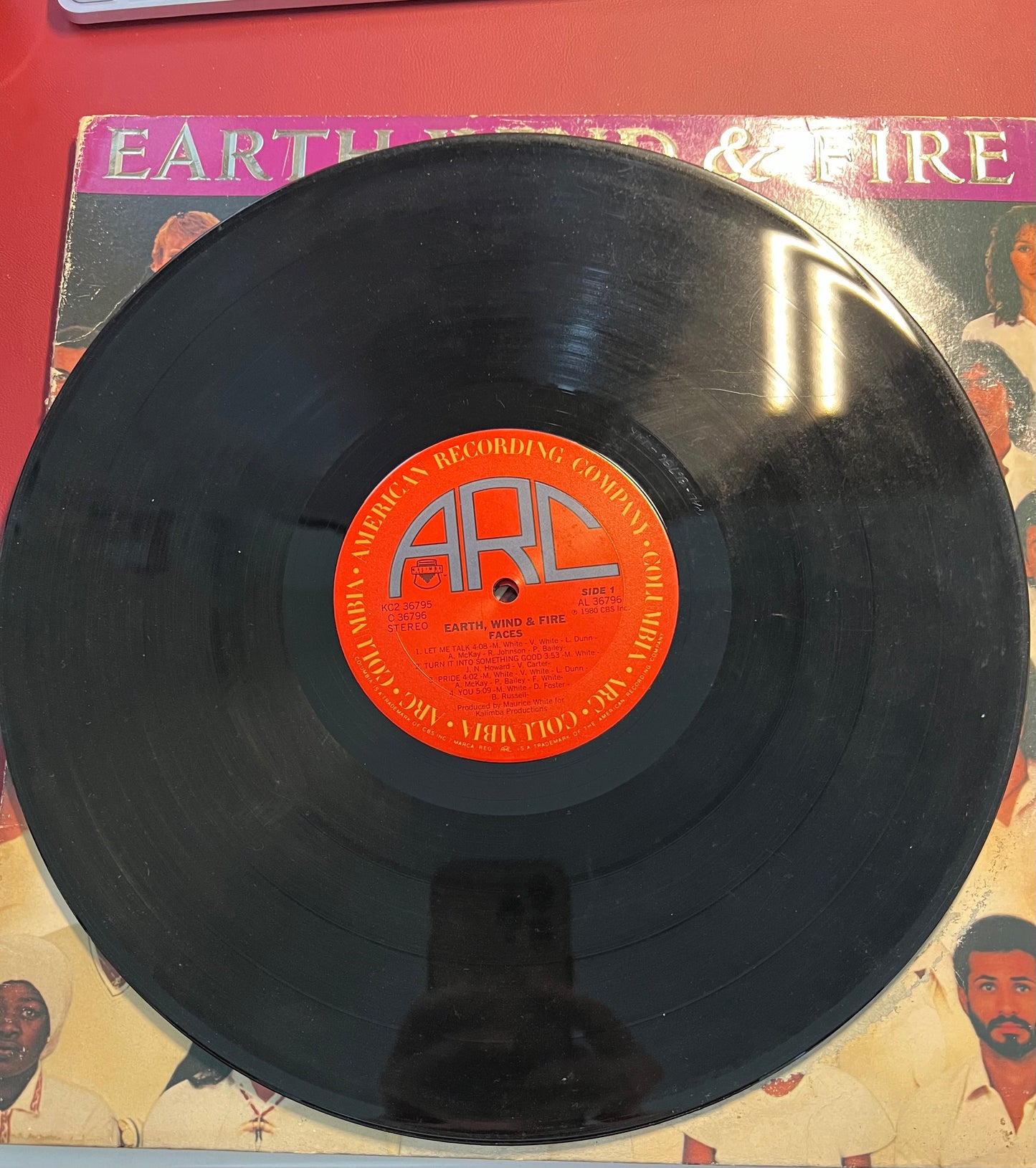 EARTH WIND & FIRE Faces 2 LP Set Vinyl 1980 Album embossed cover Funk Disco