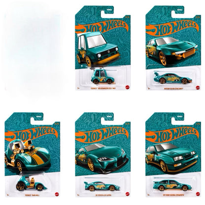 Hot Wheels 2024 Pearl & Chrome F Case 56th Anniversary Set Of 5 Cars