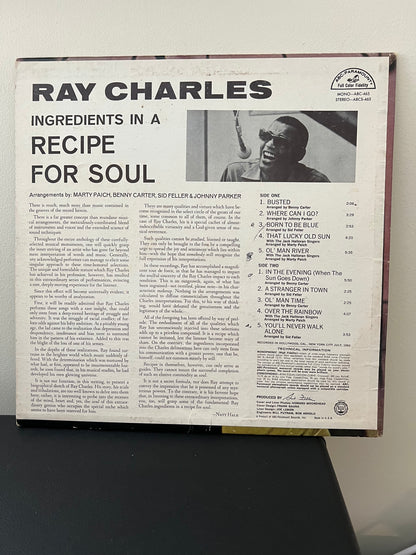 RAY CHARLES Ingredients In A Recipe For Soul 1963 Vinyl LP Paramount ABC-465