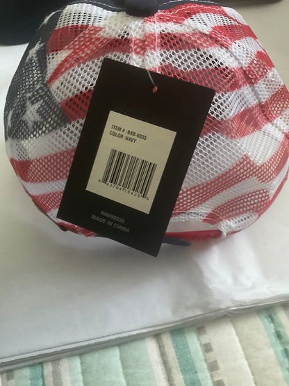 Fashion City - Cotton Brushed USA Flag Embroidered Baseball Cap