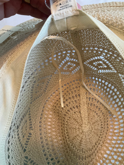 Fashion City - Straw Geometric Panama Hat: ONE SIZE / IVY