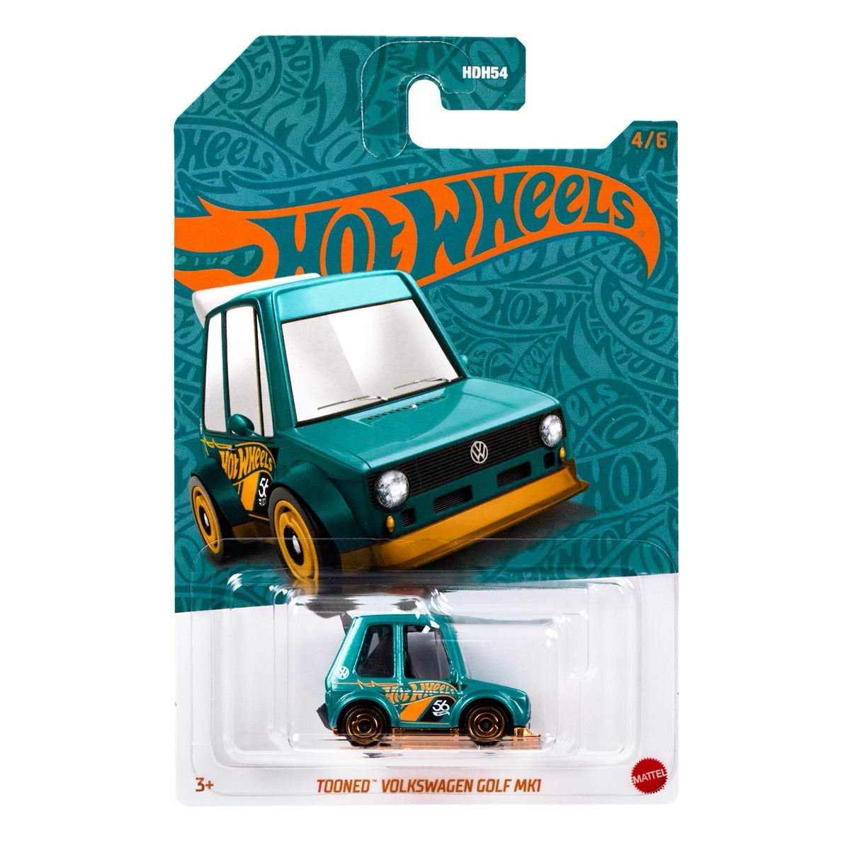 Hot Wheels Tooned Volkswagen Golf MK1 Green #4 4/6 - 2024 56TH Pearl and Chrome