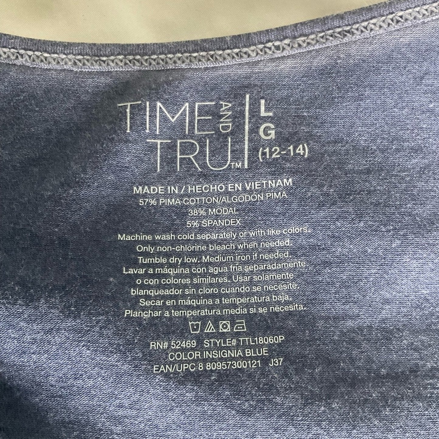 Time and Tru Soft Blue Short Sleeve Tee
