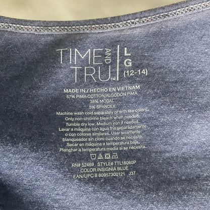 Time and Tru Soft Blue Short Sleeve Tee