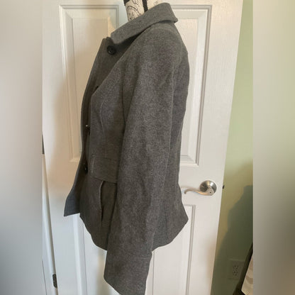 Banana Republic wool button down gray jacket .