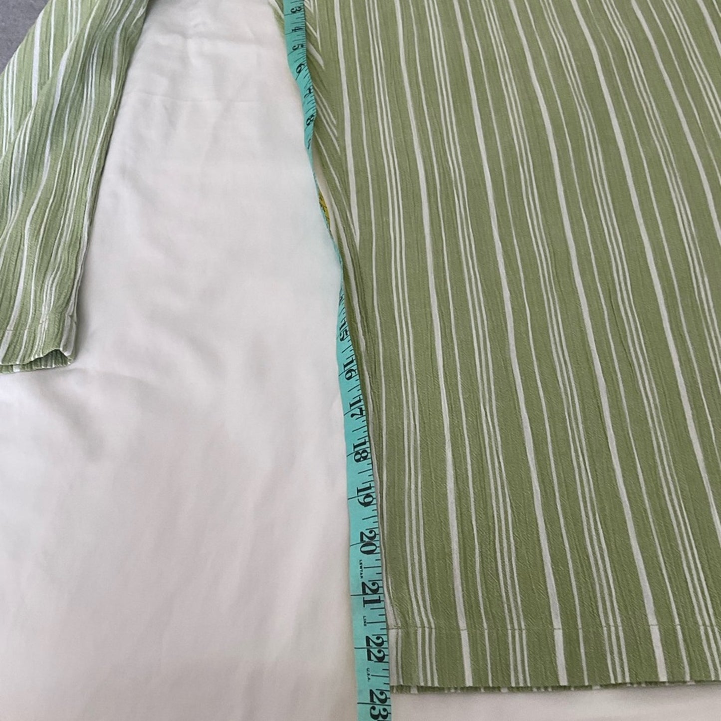 Chicos pants - Green and White Striped